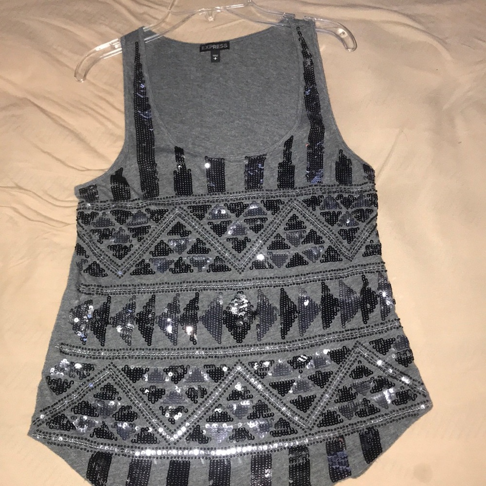 Sequined tank top